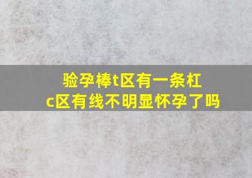 验孕棒t区有一条杠 c区有线不明显怀孕了吗